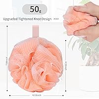 Vista 2 de Esponja de esponja de baño, esponja de ducha, esponja de malla exfoliante, puf de ducha, esponjas de baño para mujeres y hombres, accesorios de baño