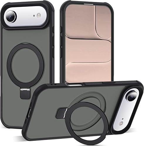 Miniatura 94 de Funda de grado militar compatible con iPhone 14 Plus de 6.7 pulgadas, con soporte magnético invisible tipo anillo, compatible con MagSafe y gran