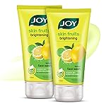 Joy Skin Fruits Lemon Brightening Face Wash 150ml x 2 | with Vitamin C for Glowing Skin | Reduces Dark Spots, Removes Excess Oil & Dirt | For Normal to Oily Skin