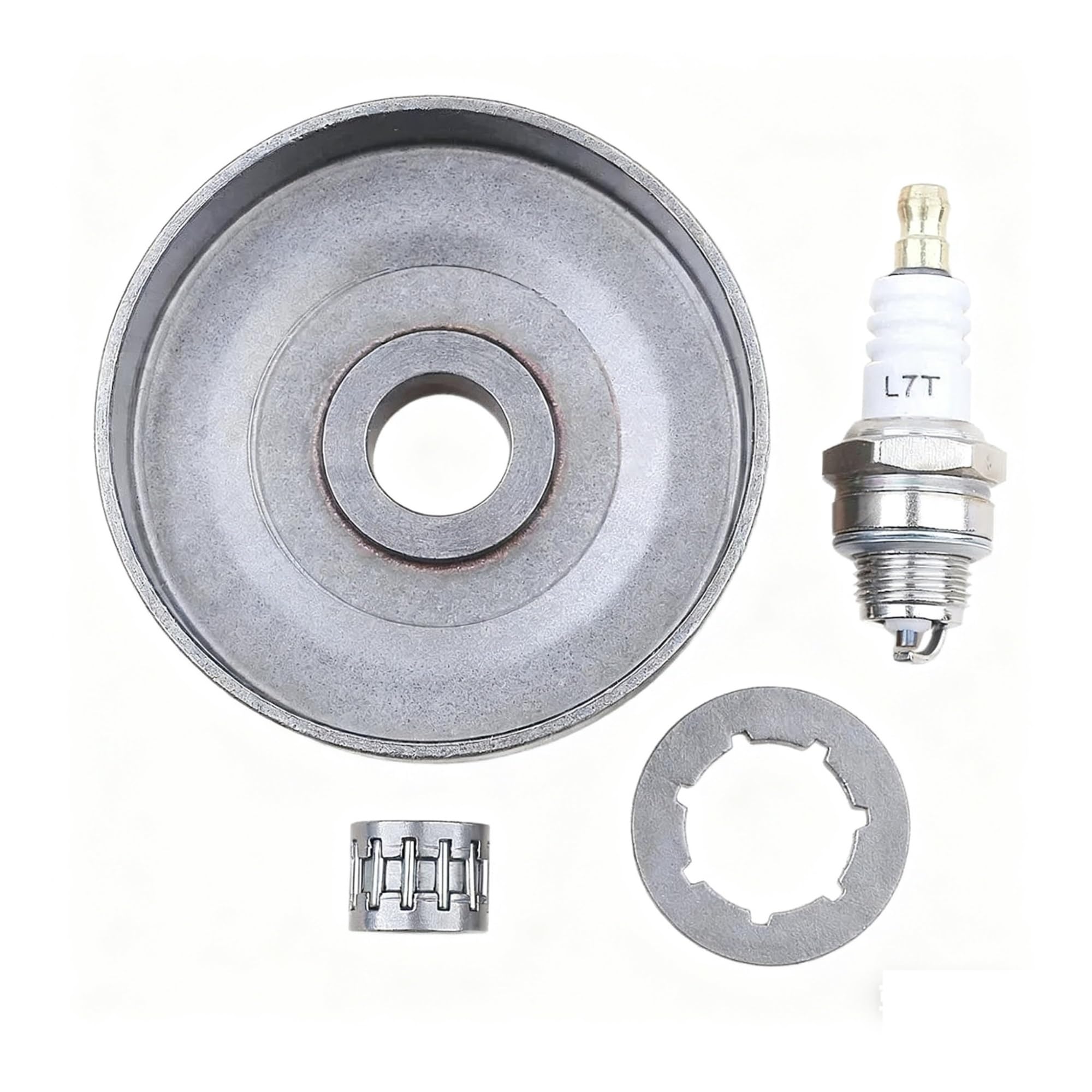 Cojinete de agujas for tambor de embrague de motosierra, llanta de piñón de 0,325 pulgadas, compatible con modelos 51, 50 y 55 Rancher 154, 254, 503088702, con bujía