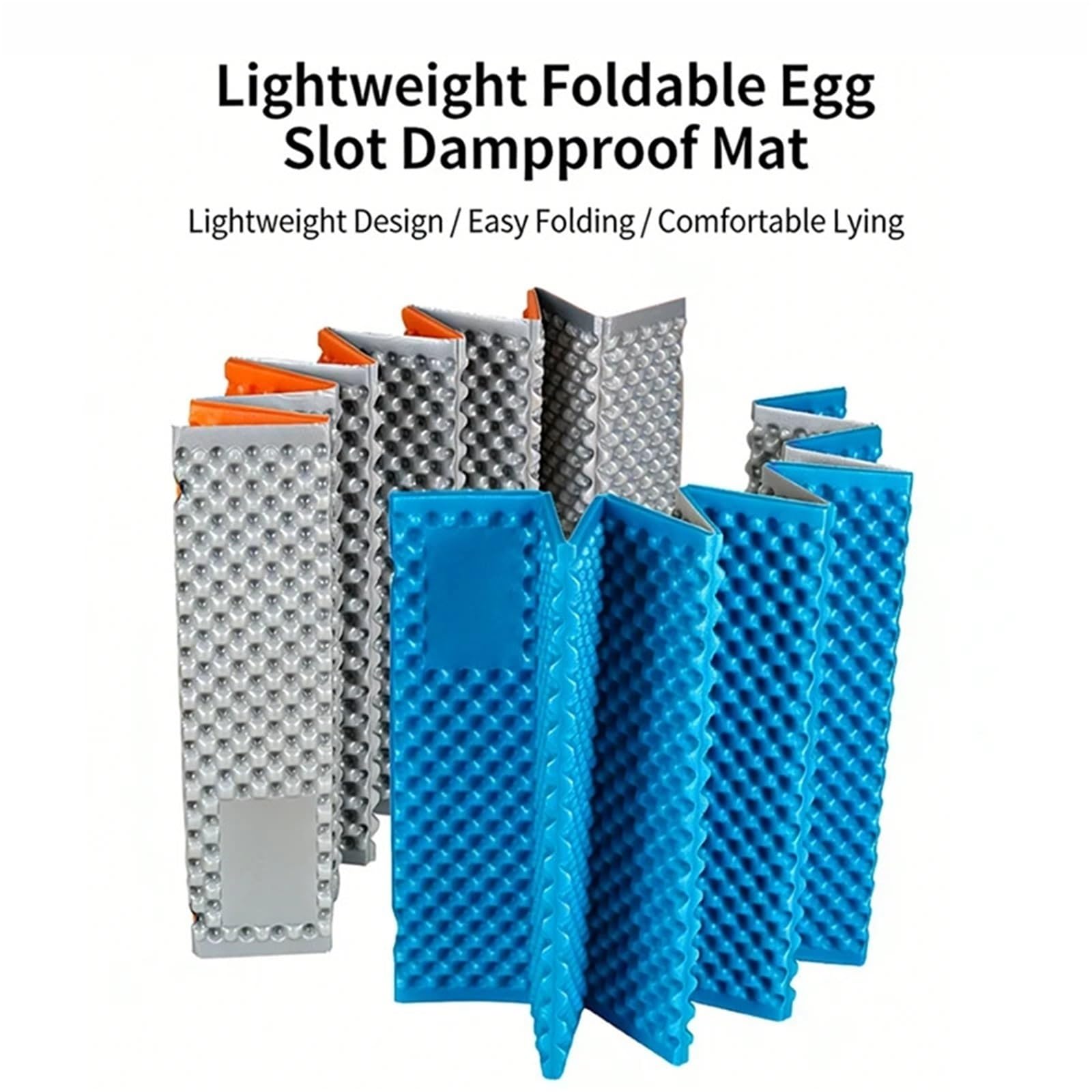 Folding Sit Mat Colchoneta for Dormir de Espuma Ligera for Huevos 330g, Estera Camping Plegable portátil for Aislamiento a Prueba Humedad for Senderismo y mochilero