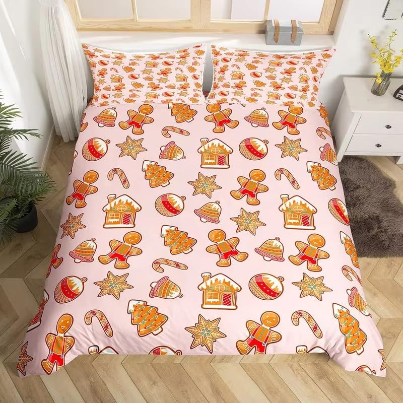 Housse de couette beige 200x200 de Noël pour créer un nid douillet d'hiver aux enfants