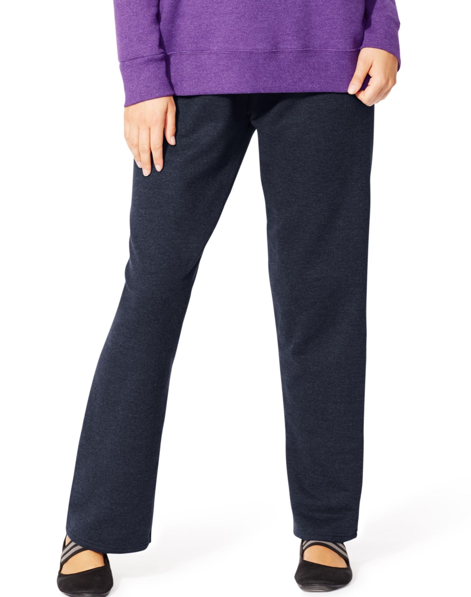 JUST MY SIZEWomen's Plus Size EcoSmart Sweatpants, Open Leg Fleece Pants, 30.5"