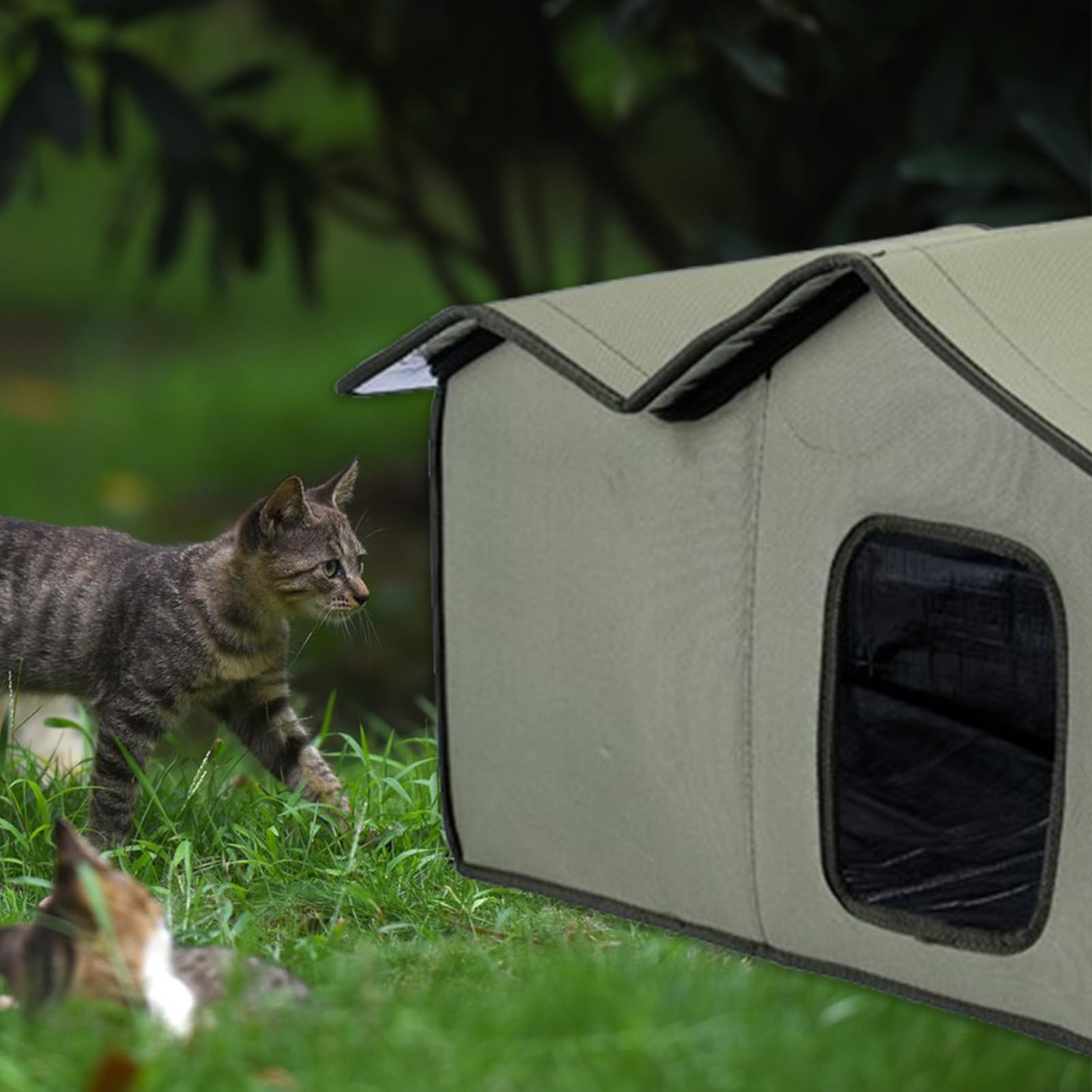 Casetta Per Gatti Da Esterno Rifugio Temporaneo Impermeabile Animali | Rifugio Esterno Per Gatti Giardino Balcone Patio Inverno Campeggio Gatti