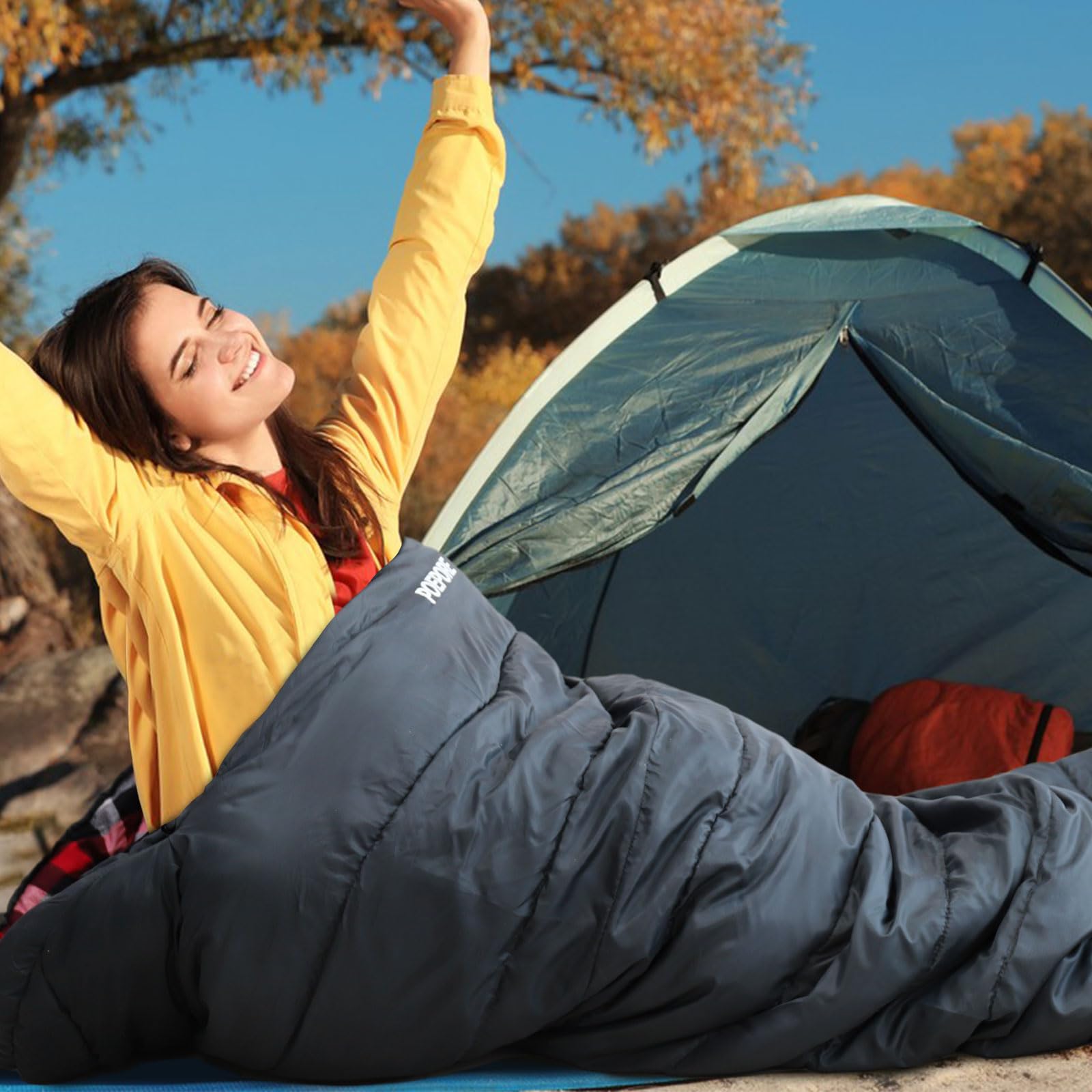 XXL Saco de Dormir de Franela para Adultos Extra Grande Saco de Dormir Al Aire Libre Invierno 3-4 Estaciones para Camping Senderismo Aventuras 230 * 100CM