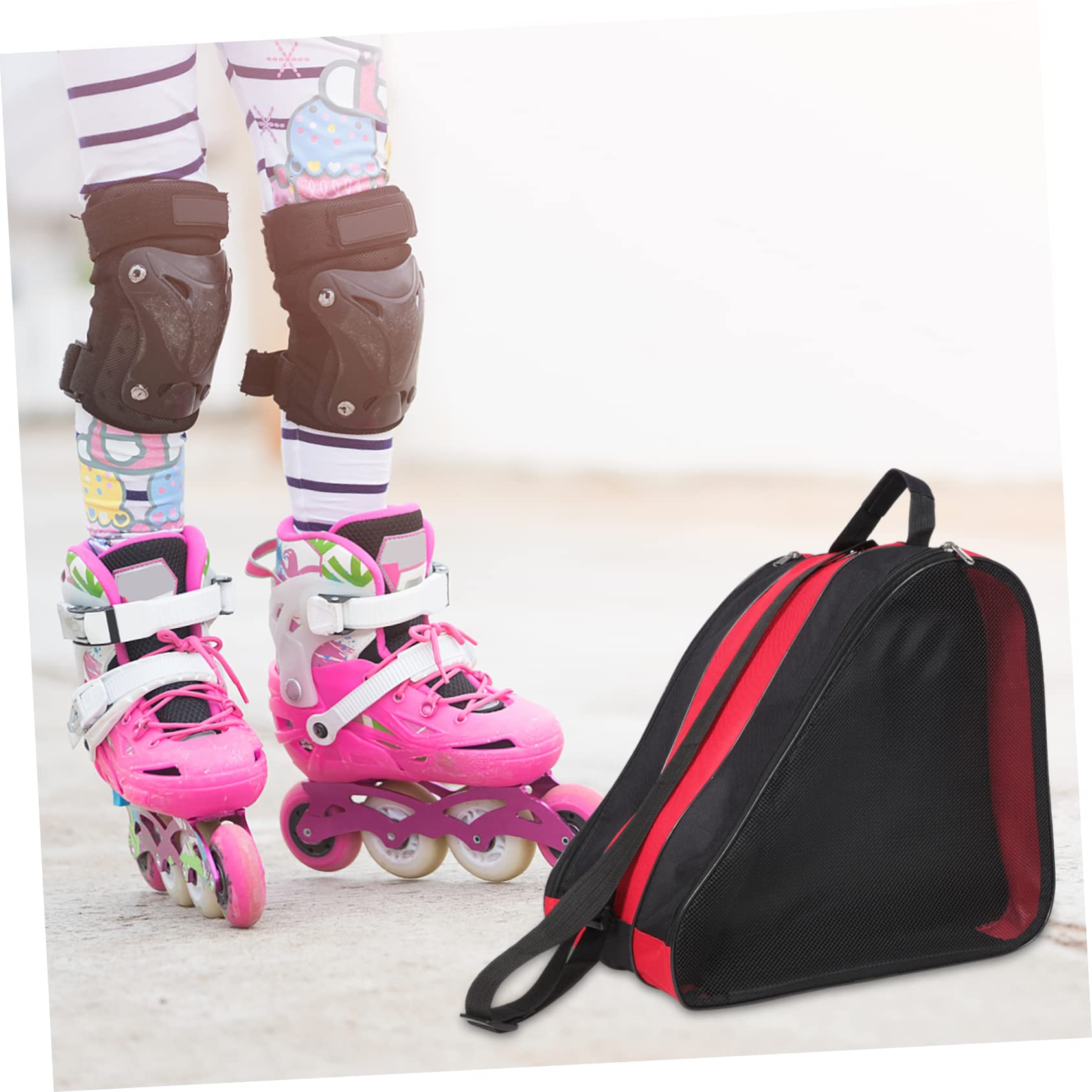 Abaodam Borsa per Pattini a Rotelle 2 Pezzi Oxford Cerniera | Roller Skates e Inline Skates, Cordino per Trasporto, Riutilizzabile e Facile da Pulire
