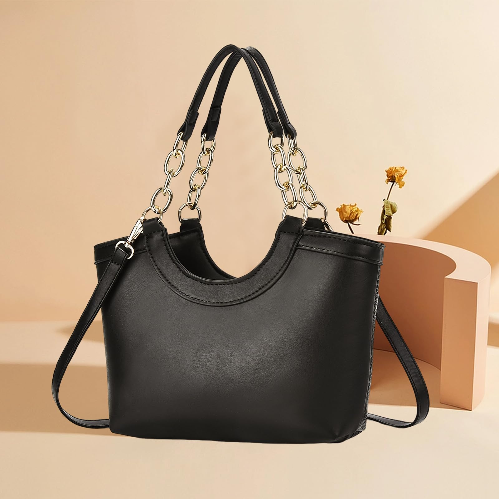 NICOLE & DORIS Set Bolso Mujer Bolsos de Cocodrilo Bolso de Mano con Monedero Bolso Bandolera Cuero PU Bolso de Hombro para Viajes Compras Trabajo Verde
