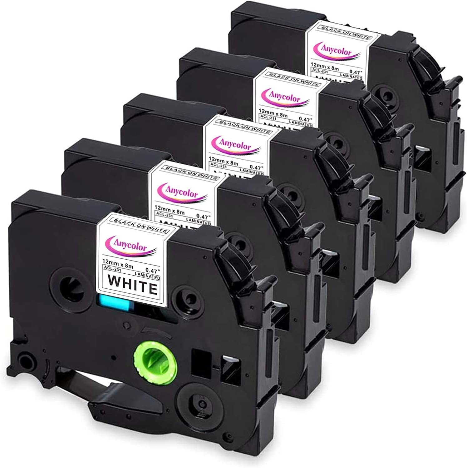 Anycolor Compatible Label Tape Replacement for Brother TZe231 TZ231 P