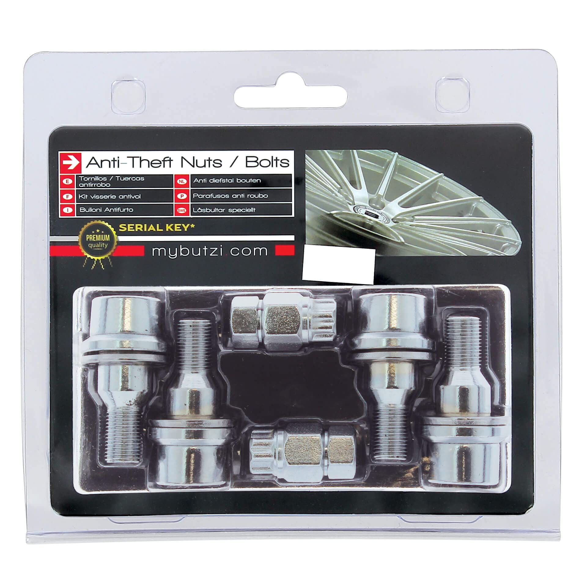 HABILL-AUTO Antivol Roue Fleur à Assise Plate 12x1.25 L37 - Compatible PSA - Sécurité Véhicule - Lot De 4 Avec Clés
