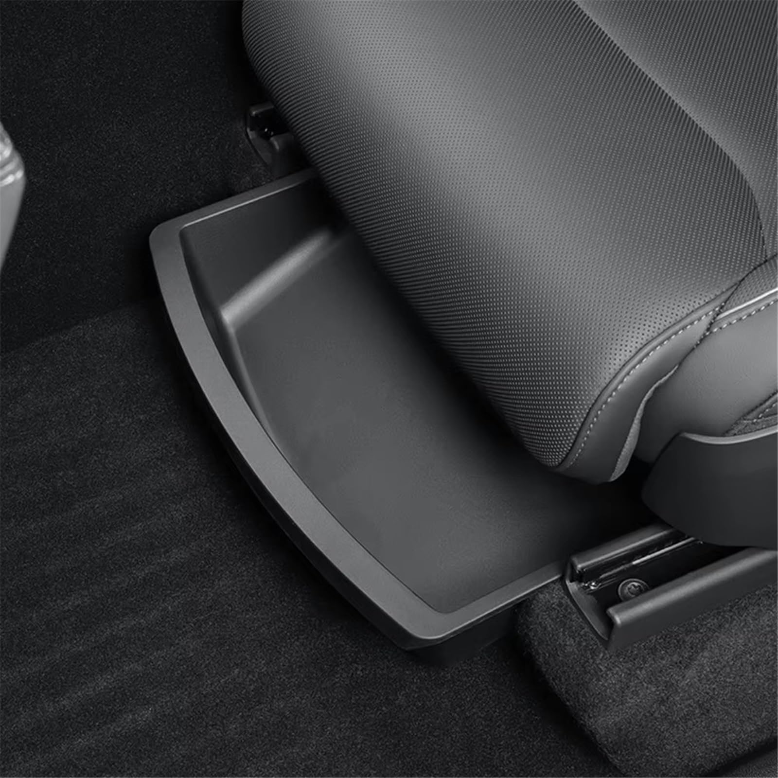 HNDZCYSMGS Boot Organiser Compatible With Tesla For Model Y 6 Seater 2026 Front Seat Under Storage Box Suitable Driver Co-pilot Underseat Organizer Case Tray Bin Set