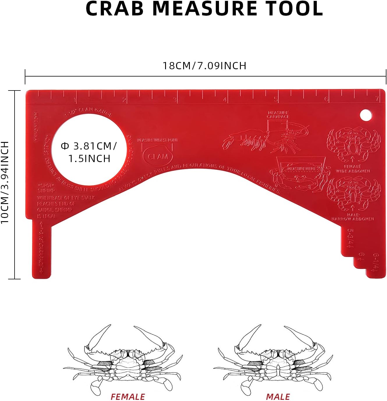 Double Ring Crab Trap - Steel Ring Crab Net, 24 Top, 20 Bottom, 50' Rope, Bait Bag, Clip, Gauge for Dungeness, Rock and Blue Crab
