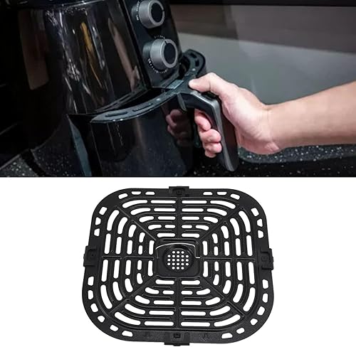 Miniatura 9 de Bandeja de repuesto para freidora de aire, bandeja de parrilla de freidora de aire mejorada de 9.4 x 9.1 in, bandeja para freidora de aire