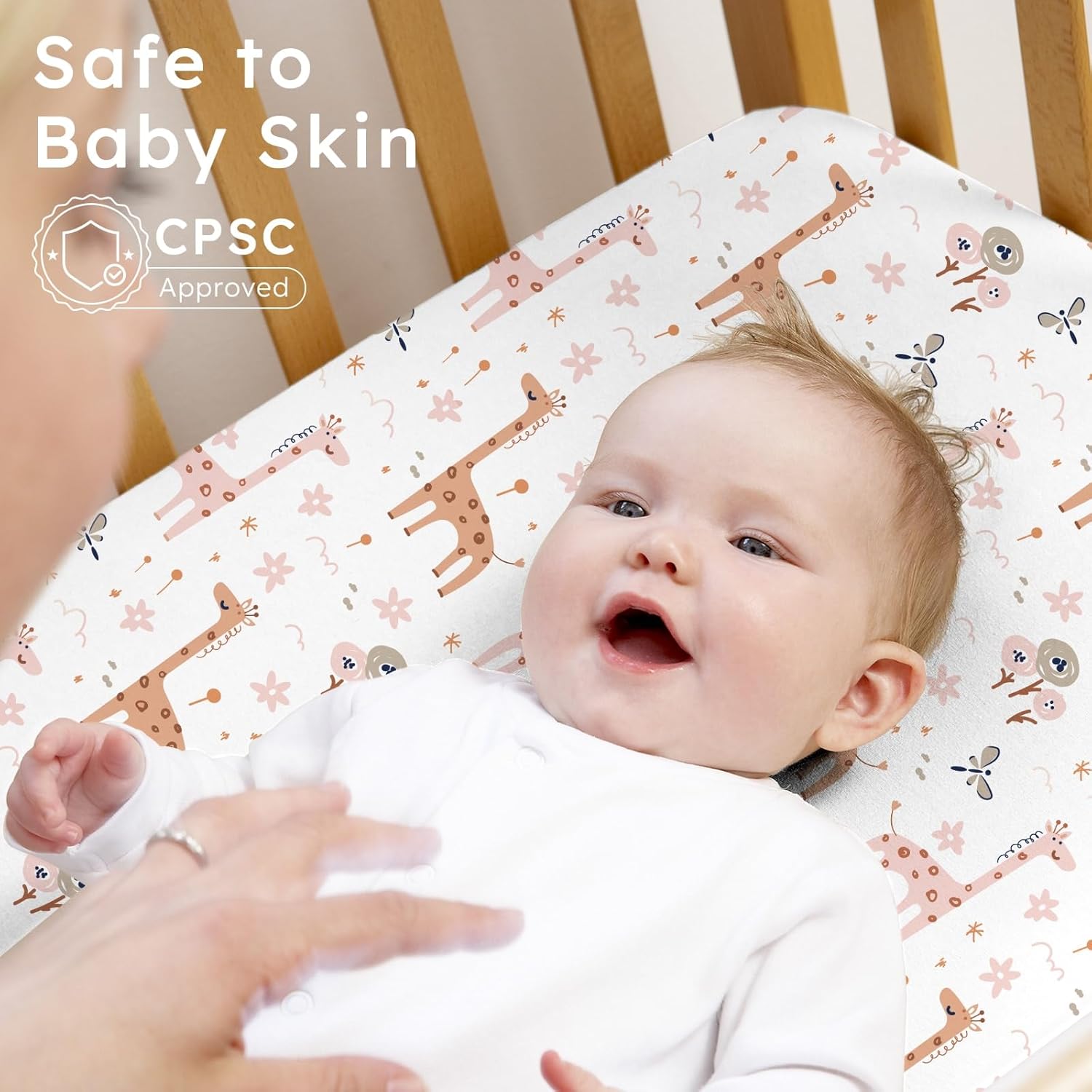 Baby Crib Sheets for Boys Girls Neutral, 2 Pack Crib Mattress Sheet for Standard Crib and Toddler Mattress, Super Soft Breathable Fitted Crib Sheet, 52" x 28" - Image 7