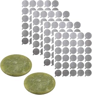 Ancoo 600 Disposable Eyelash Glue Holder Pallet and 2 Eyelash Extension Jade Stone Glue Lashes Jade Stone Adhesive Pallet Fake Eye Lash Base
