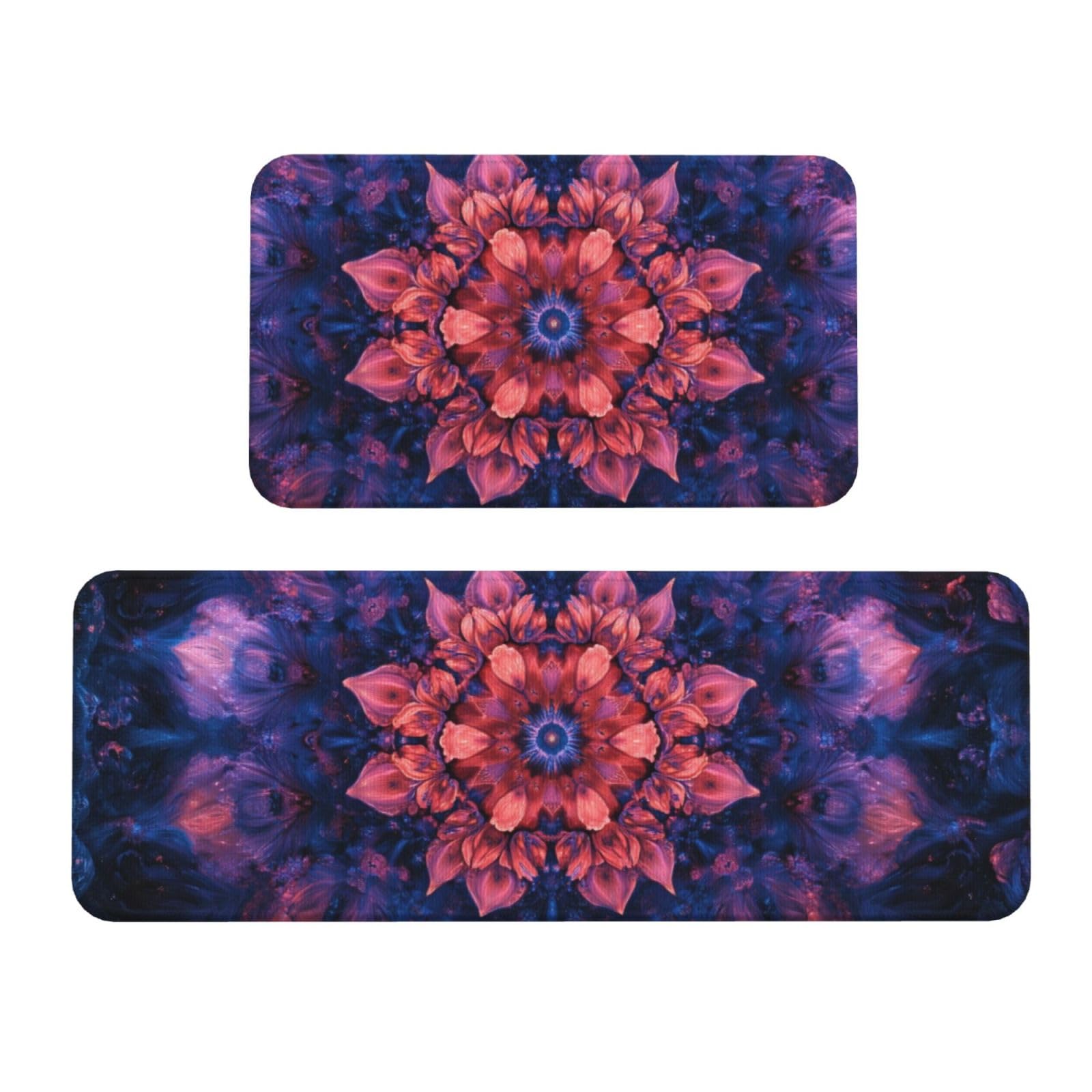 Alfombras de cocina acolchadas, tapetes de pie antideslizantes para decoración, juego de 2