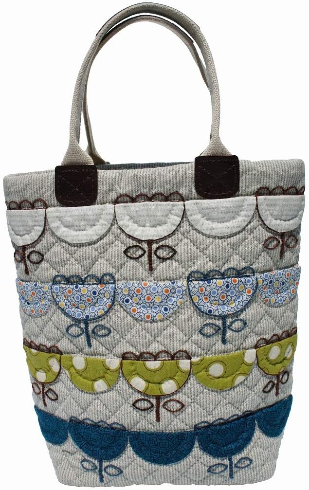 Mori [Suntory 明美 Patchwork Kit] a cup of white flower bag Finished Work Size Height 29 cm X Width 30 cm X Width 10 cm