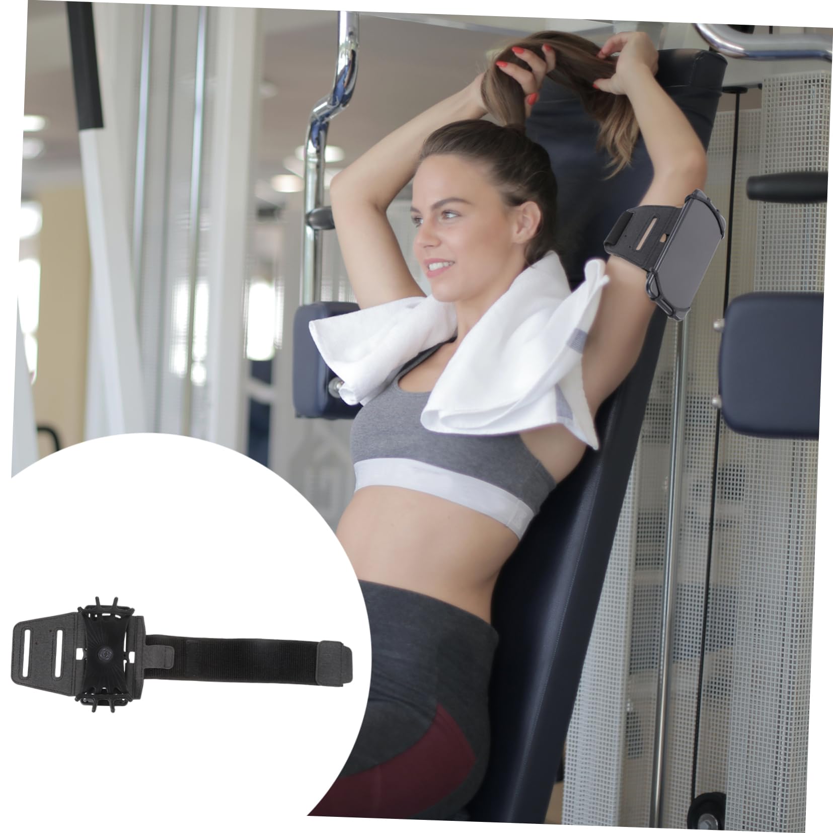 OSALADI 2pezzi Phone Arm Band Per Sport Cintura Da Polso Per Corsa e Attività Outdoor Supporto Per Smartphone e Cellulare Design Semplice e Resistente