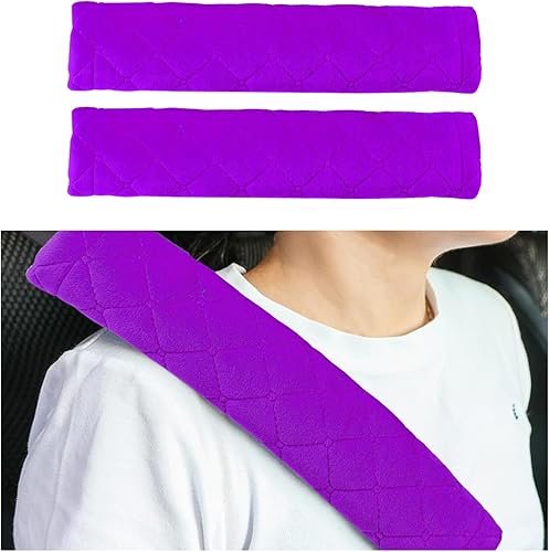 Kewucn Paquete de 2 fundas suaves para cinturón de seguridad de automóvil, fundas universales para correa de hombro para cinturón de seguridad que