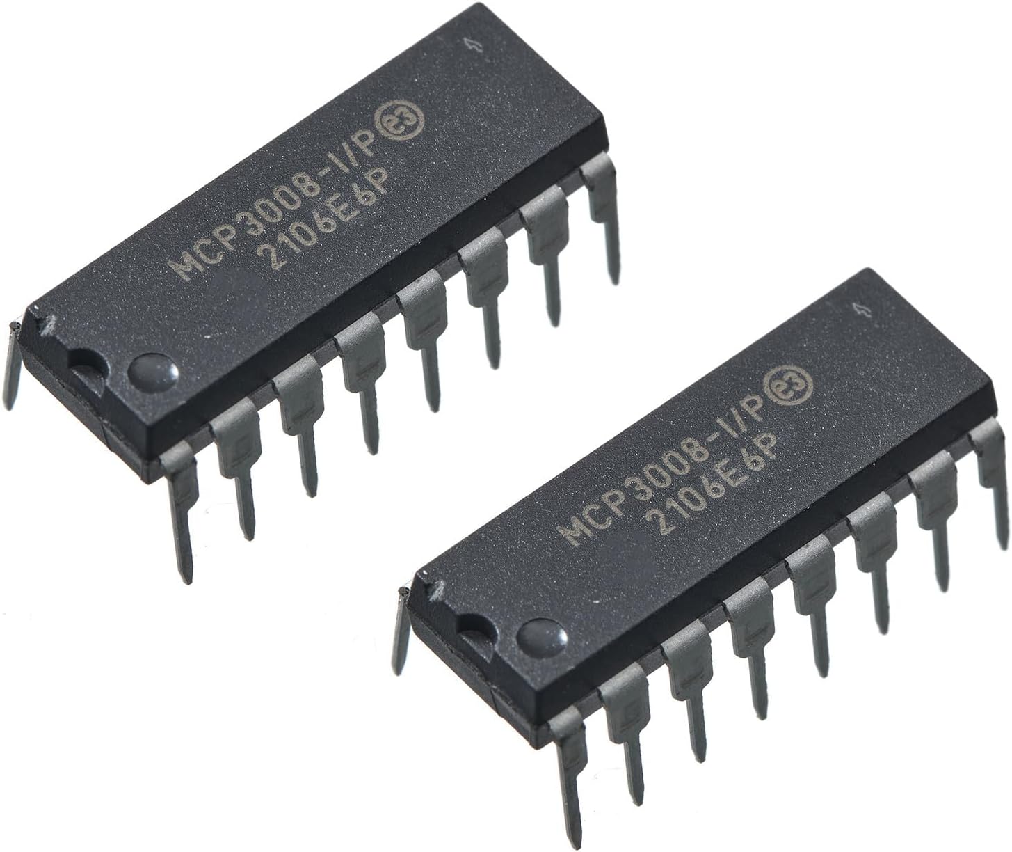 2pcs MCP3008-I/P MCP3008 MCP 8-Channel 10-Bit A/D Converters with SPI Serial Interface 2.7V,DIP-16.
