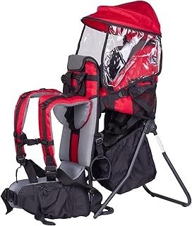 Baby Backpack Carrier, Safe Toddler Hiking Backpack Carrier Camping Child Carriers with Rain Cover