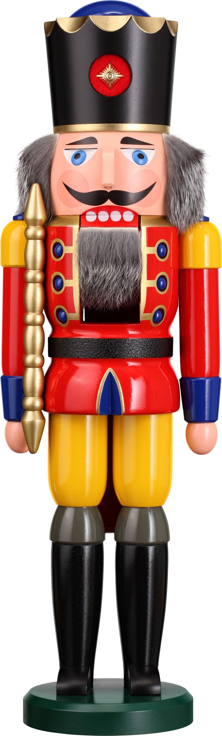 Casse-Noix en Bois de Seiffen 50 cm Figurine de Noël Traditionnelle des Montagnes de l'Ore