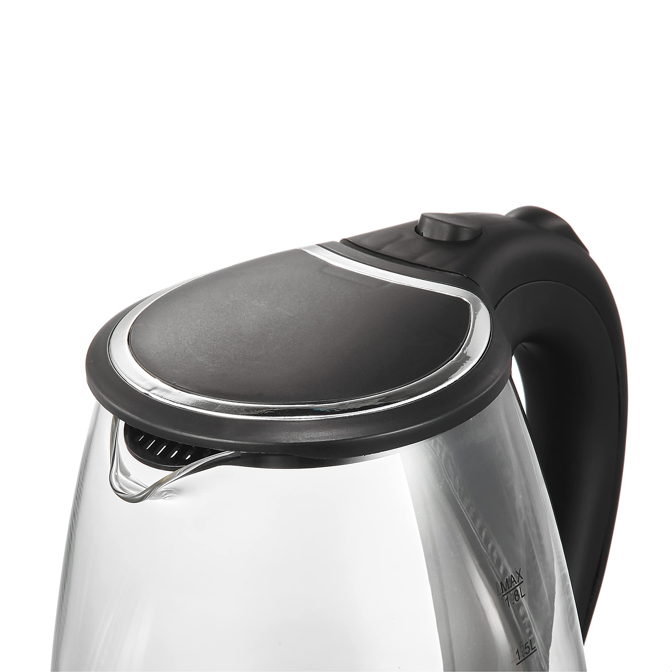 Daewoo DSWK30AT Hervidor de vidrio - Hervidor grande - Agua de ebullición rápida - 1,8 litros - 1500 Watt - Iluminación LED azul - Carcasa de acero inoxidable - Apagado automático