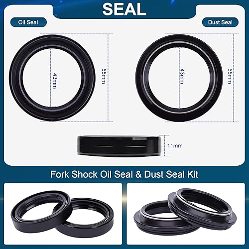 Vista 17 de Kit de sellos de horquilla de 1.378 x 1.890 x 0.433 in 45387-83 para HARLEY-DAVIDSON All FX/FXR/FXRS 1976 1977 1978 1979 1980 1981 1982 1983 1984