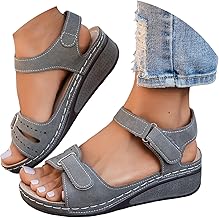 Sandali Estive Donna Plantare Estraibile a Punta Aperta Pantofole con Fibbia a Strappo Traspiranti Doppia Fascia Comodi Sandalo Aperta Artificiale Sportivi Ortopediche Scarpe Antiscivolo Trekking