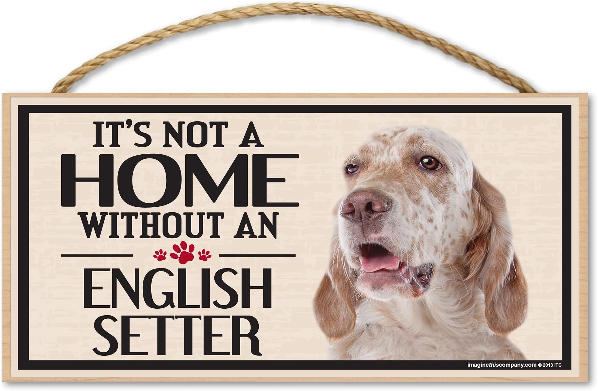 Imagine This Wood Sign for English Setter Dog Breeds