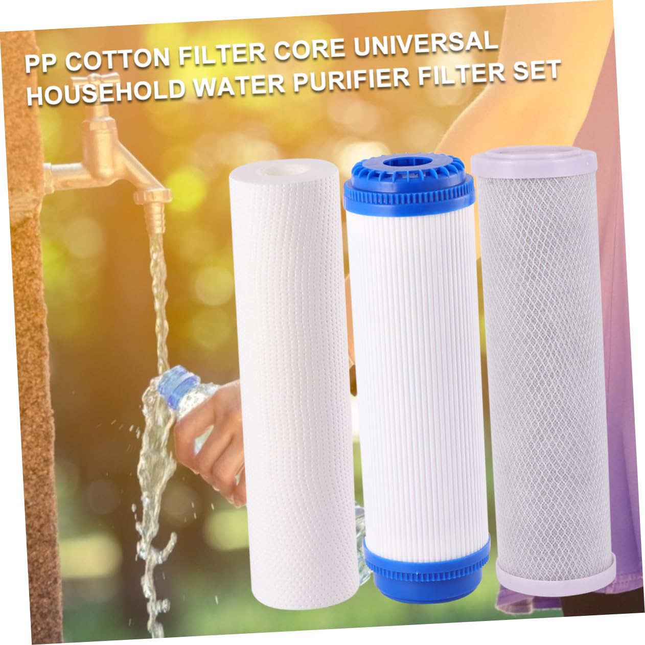 Hemobllo Purificador De Agua De Filtro De Pp y Comprimido Compatible Sistemas De Inversa y Otros Purificadores Filtración Eficaz Para Agua Limpia y Sabrosa