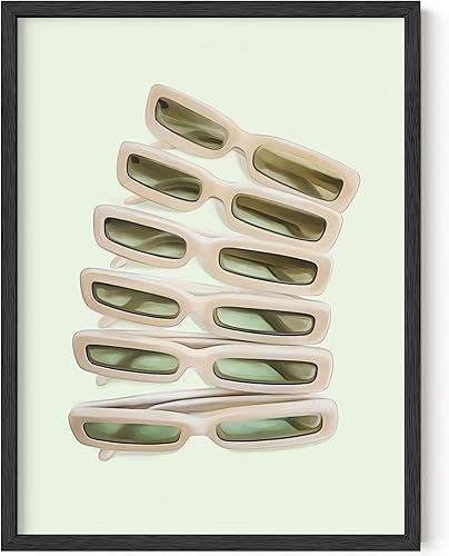 Miniatura 1 de Haus and Hues - Decoración de gafas de sol de pared verde salvia, bonitos pósteres de decoración estética verde, decoración de habitación, arte de