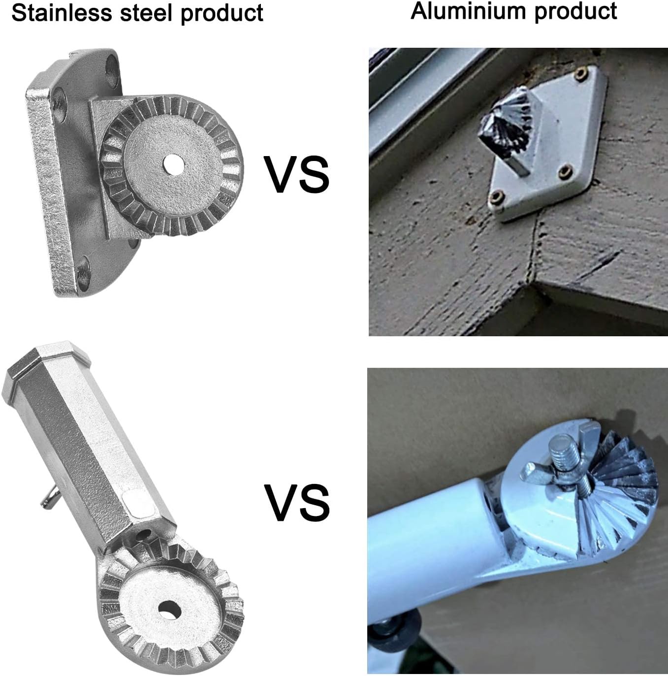 Stainless Steel Flag Pole Holder Heavy Duty Multi-Position Flag Pole Bracket Multi-Angle Adjustment Wall mounting Bracket for 1 inch Flag Pole(Silver) - Image 2