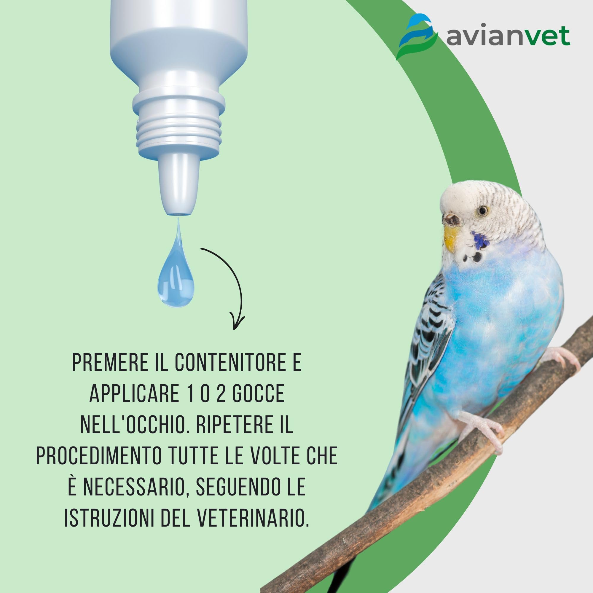 Visvitae | Collirio per lesioni agli occhi degli uccelli | Mantiene gli occhi idratati, inumidisce e protegge la cornea 15g
