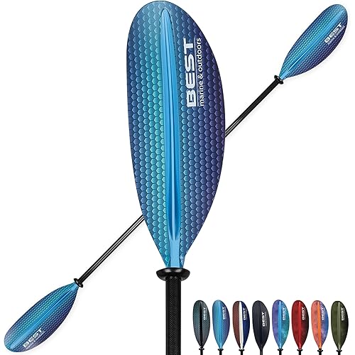 Best Marine and Outdoors Kayak Paddle, Carbon Fiber Shaft & Fiberglass Reinforced Polypropylene Blades, 220cm, 234cm, 250cm, Lightweight Kayak Paddles for Adults, Kayak Oar & Accessories