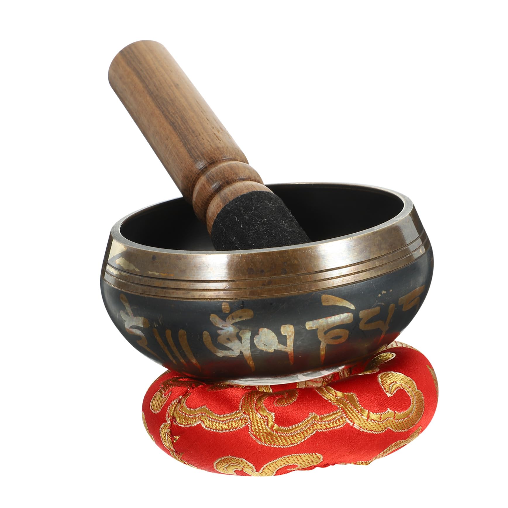 2 Set Campane tibetane Bassi elettrici Campane per il canto Campane per musica da meditazione Campane per accordatura Accessori per campane da meditazione Cuscino per campane sonore Campane per suo