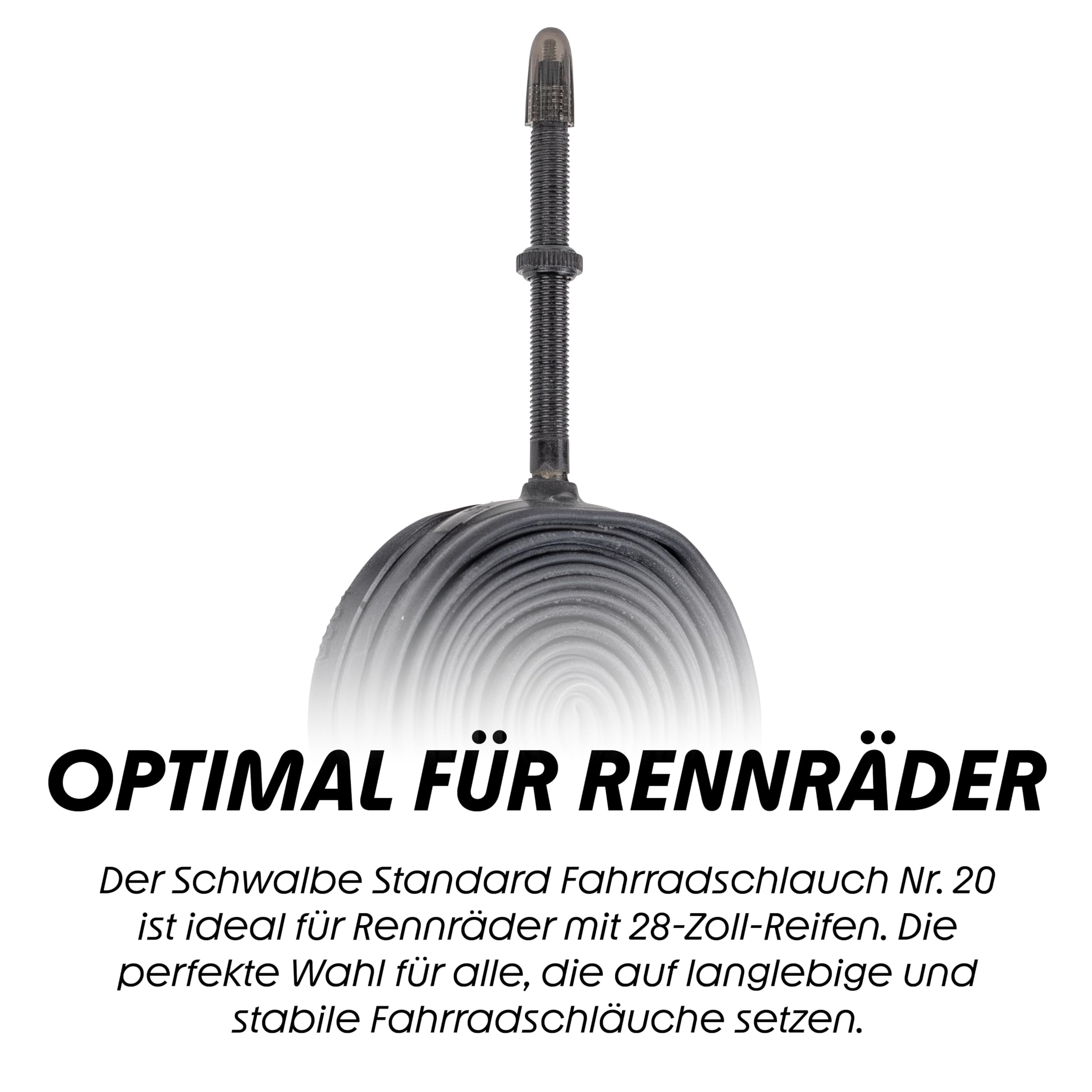 schlauch rennrad schwalbe Fahrradschlauch Nr. 20 Extra Light – 28 Zoll / 700C (ETRTO 18/25-622/630) – SV-Ventil in 40–80 mm – Ultraleicht & TRI Bikes | EROXSWISS simple machine Size:70 L