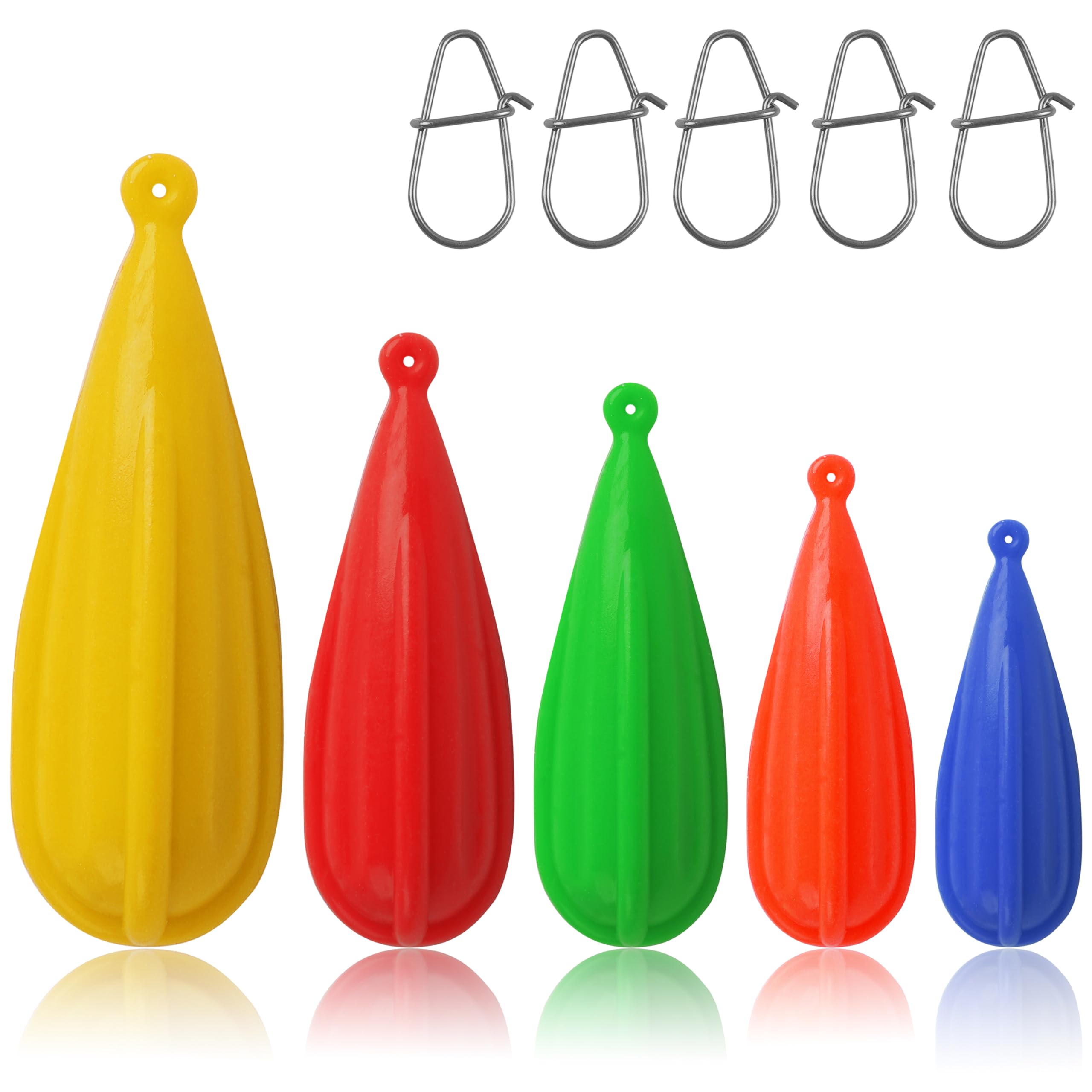 Fishing Practice Plugs, 5pcs Mixed Sizes Bait Casting Practice Plugs Weight Silicon Fishing Practice Casting Plug for Kids Improving Casting Skills