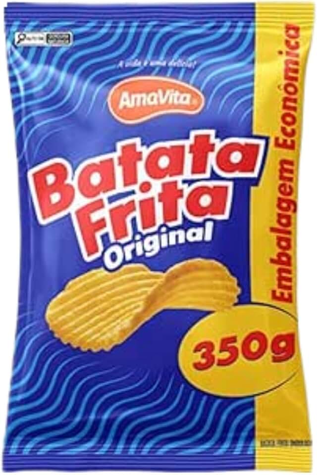 BATATA CHIPS ONDULADA AMAVITA SABOR ORIGINAL 350G