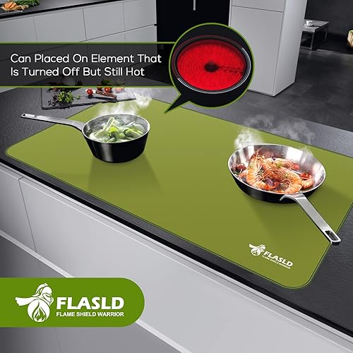 Miniatura 46 de FLASLD Alfombra ignífuga para chimenea, 24 x 42 pulgadas, resistente al fuego, resistente al fuego, resistente al calor, antiadherente, protector