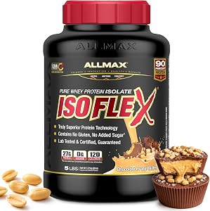ALLMAX nutrition isoflex peanut butter chocolate 5 lbs, 2.61 Kilogram