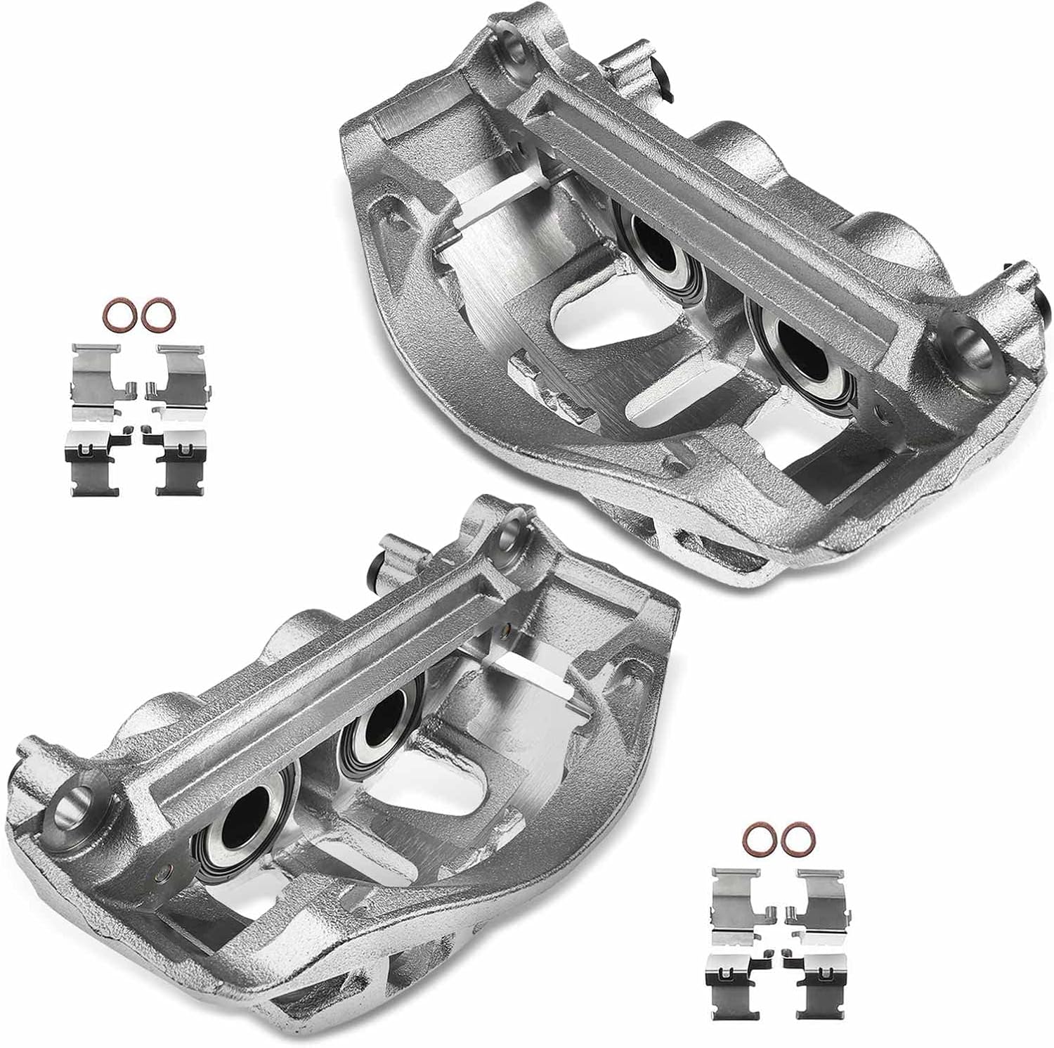 A-Premium Disc Brake Caliper Assembly with Bracket Compatible with Select Ford Models - E-450 Super Duty 2008-2019 - Rear Driver and Passenger Side, 2-PC Set