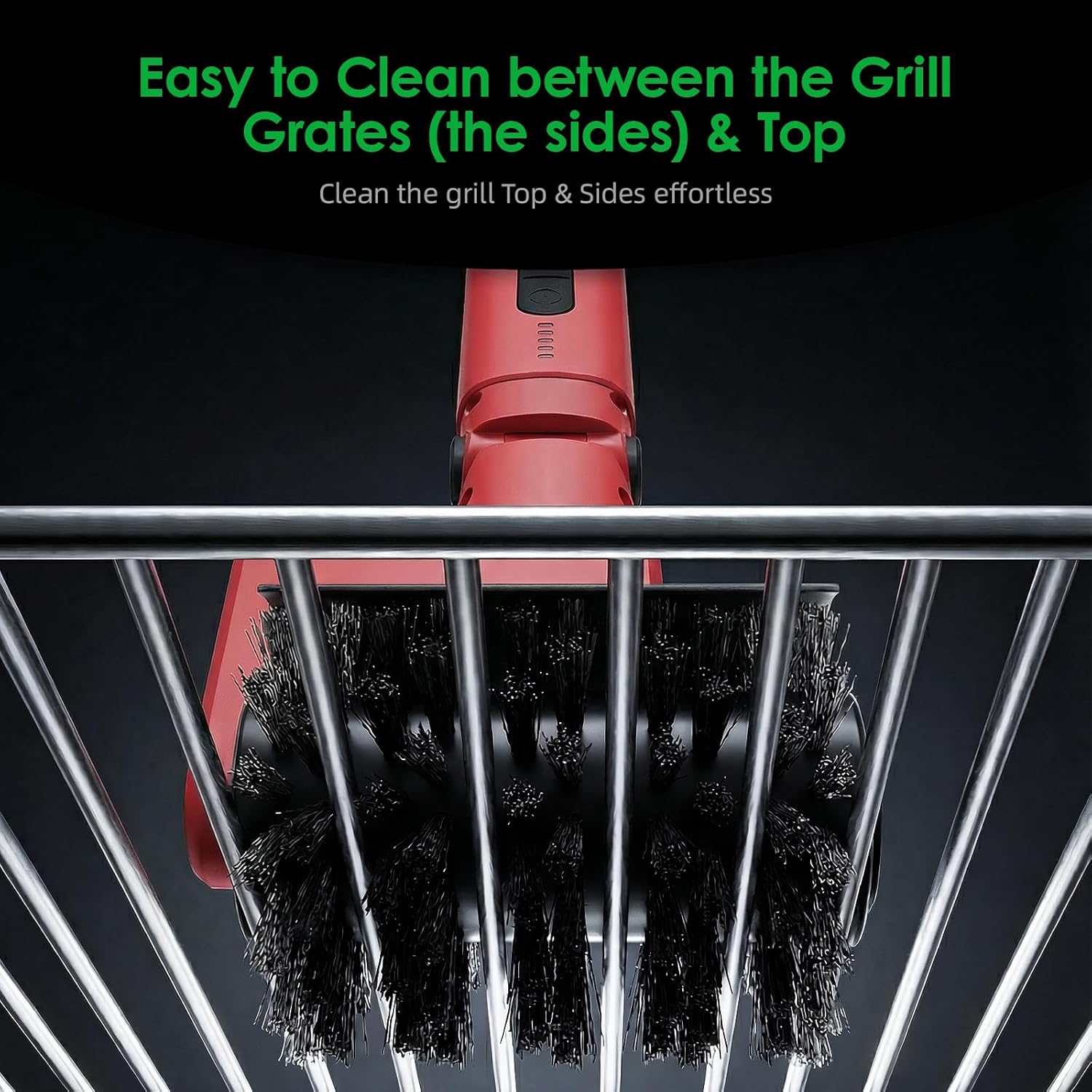 Electric BBQ Grill Brush Rechargeable, 3 Powerful Speed Rechargeable Electric Grill Brush for Outdoor Grill, 90° Adjustable, Stainless Steel Rotary Brush Head, Automatic Grill Cleaning Brush