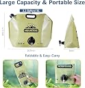 HSR Mountains Outdoor Collapsible Water Bag 8L with Tap | Portable Foldable Water Storage Container for Camping, Trekking, Hiking & Emergency Use (Coffe) gallery image