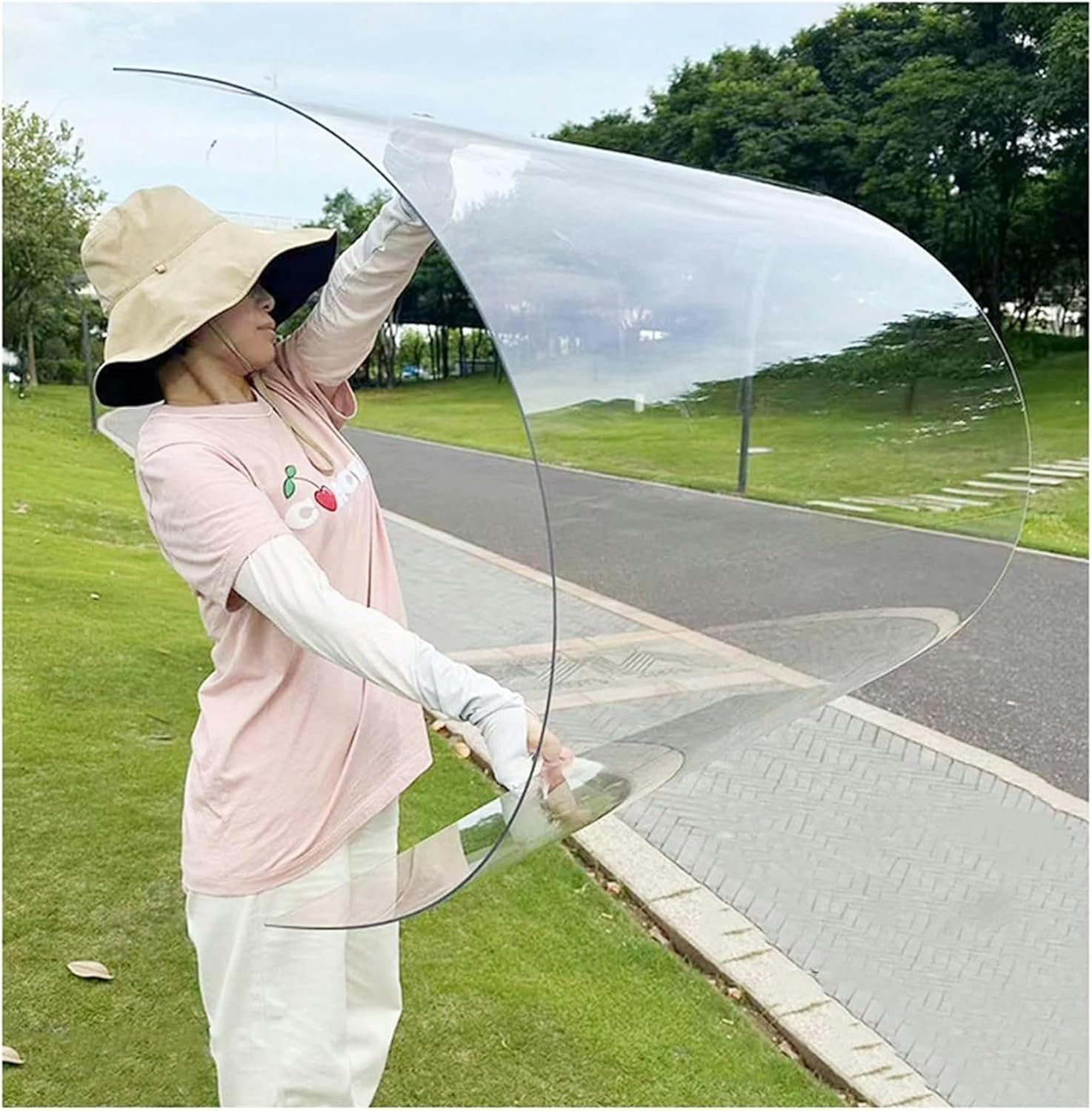 Polycarbonate Greenhouse Sheets 1mm Polycarbonate Roof Panels，Waterproof Impact Resistant Pc Endurance Board Greenhouse Clear Film，Clear Acrylic Plastic Sheet ( Color : 1mm , Size : W1*L20m/W3.28*L65.