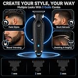 Kemei 2299 Tondeuse à Cheveux/Barbe Professionnelle pour Hommes, Tondeuse à Zéro Écart avec Lame en T, Sans Fil et Rechargeable - 5
