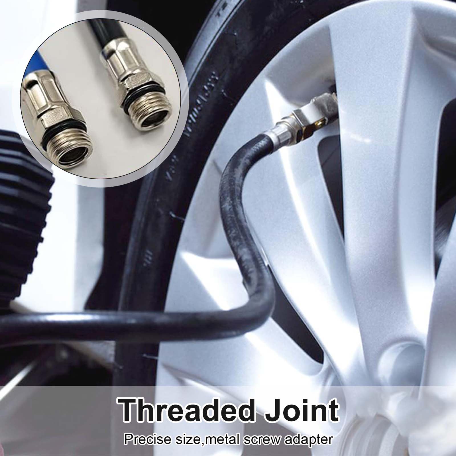 Olleco Lot De 2 Tuyaux De Gonflage Universels De 37 Cm, Avec Filetage