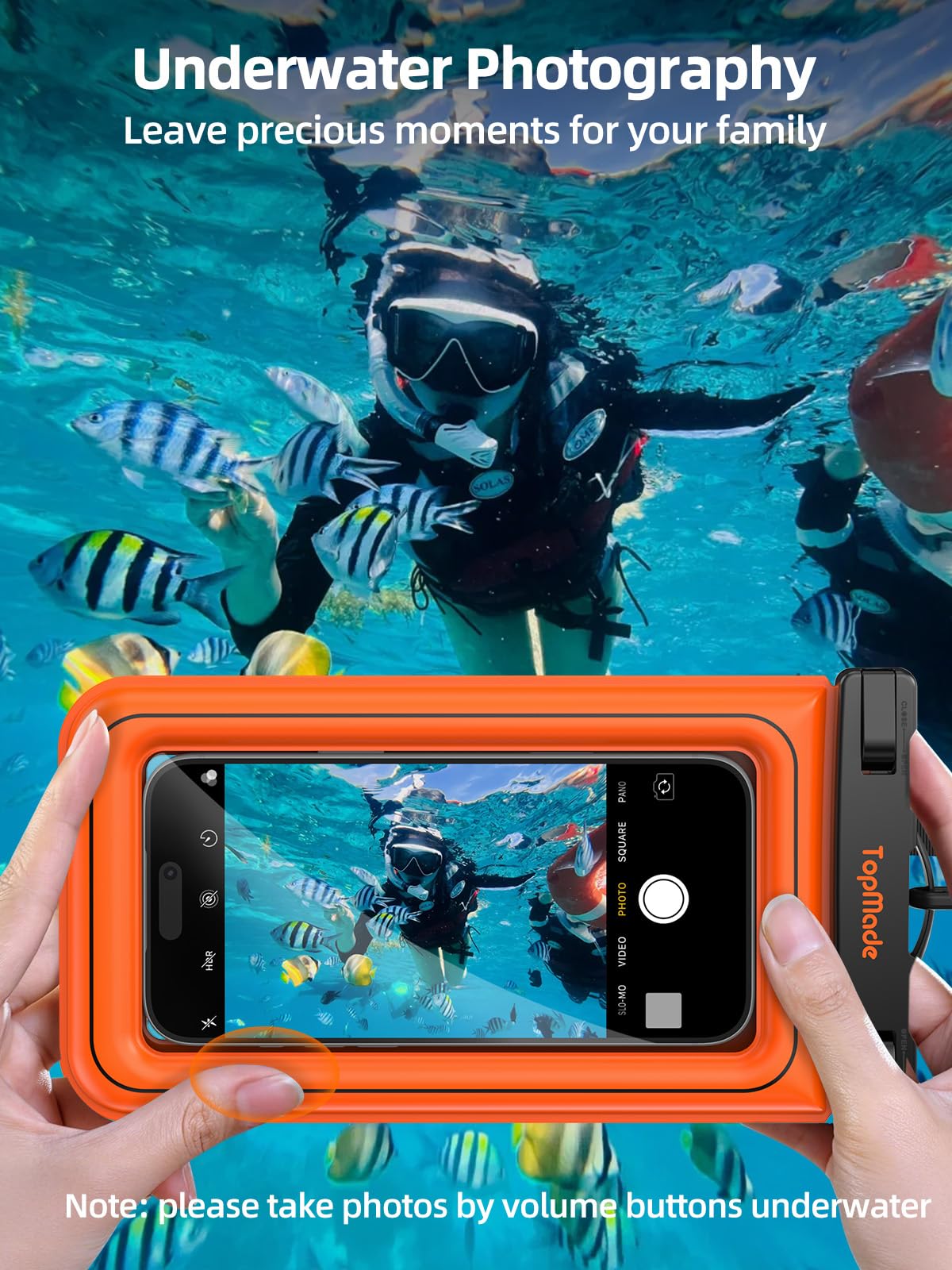 TopMade Paquete de 2 fundas flotantes impermeables para teléfono, IP68, para playa, kayak, crucero, viajes, bolsa seca para iPhone 17, 16, 15 Pro Max, Samsung S26 Ultra de hasta 7 pulgadas, color