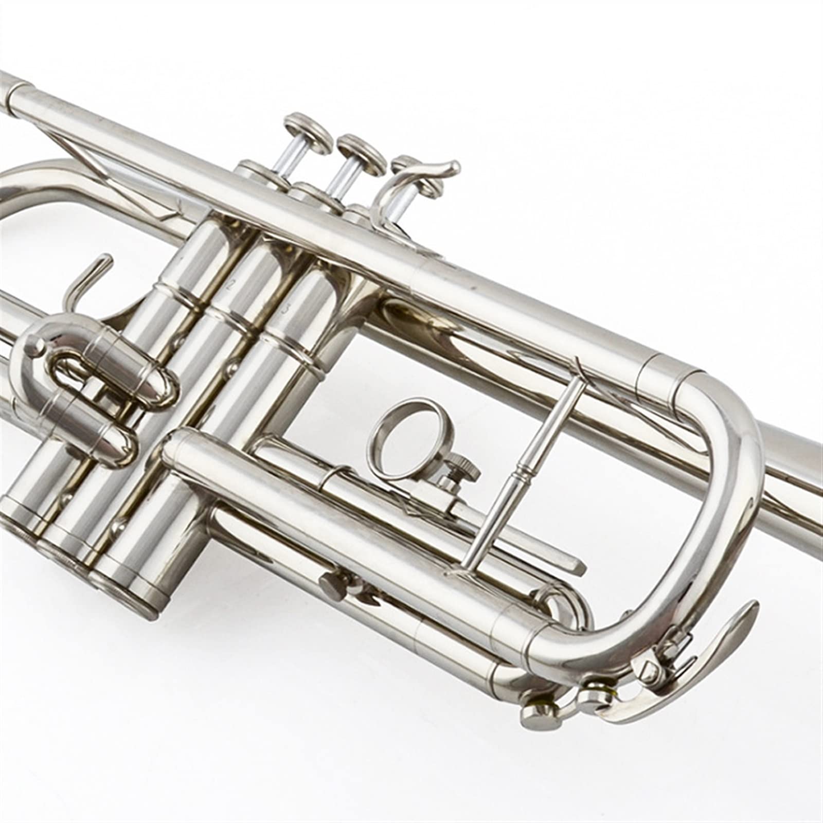 Trąbka Bb Flat Brass Exquisite Z Ustnikowymi Rękawicami Mosiężnymi Instrumentami Muzycznymi Dla Studentów początkujących trąbka (Color : 02)