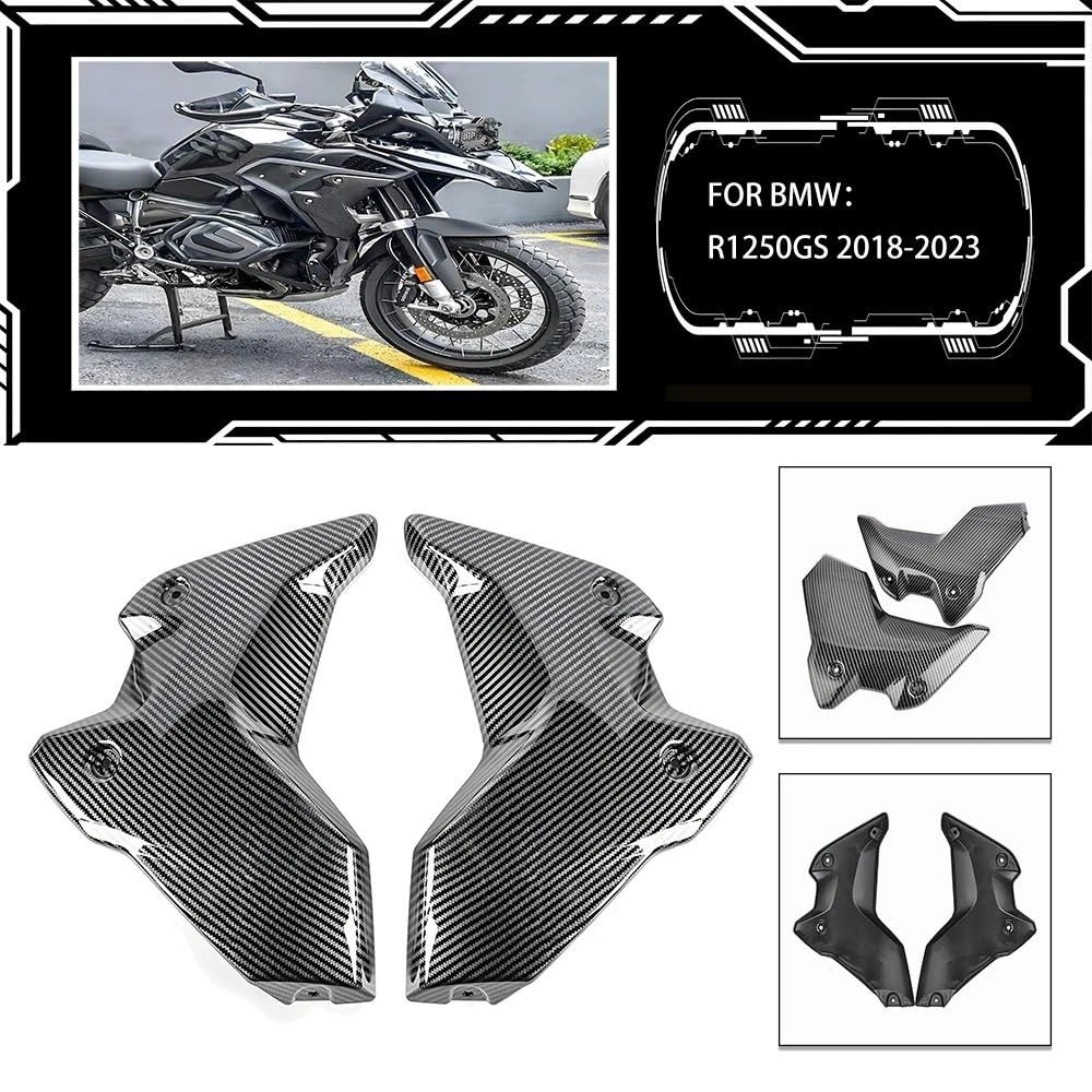 Płyta ochronna zbiornika Pasuje do R1250GS 18-23, osłony chłodnicy lewej i prawej strony-ochrona wyglądu skorupa motocykla(Silver)