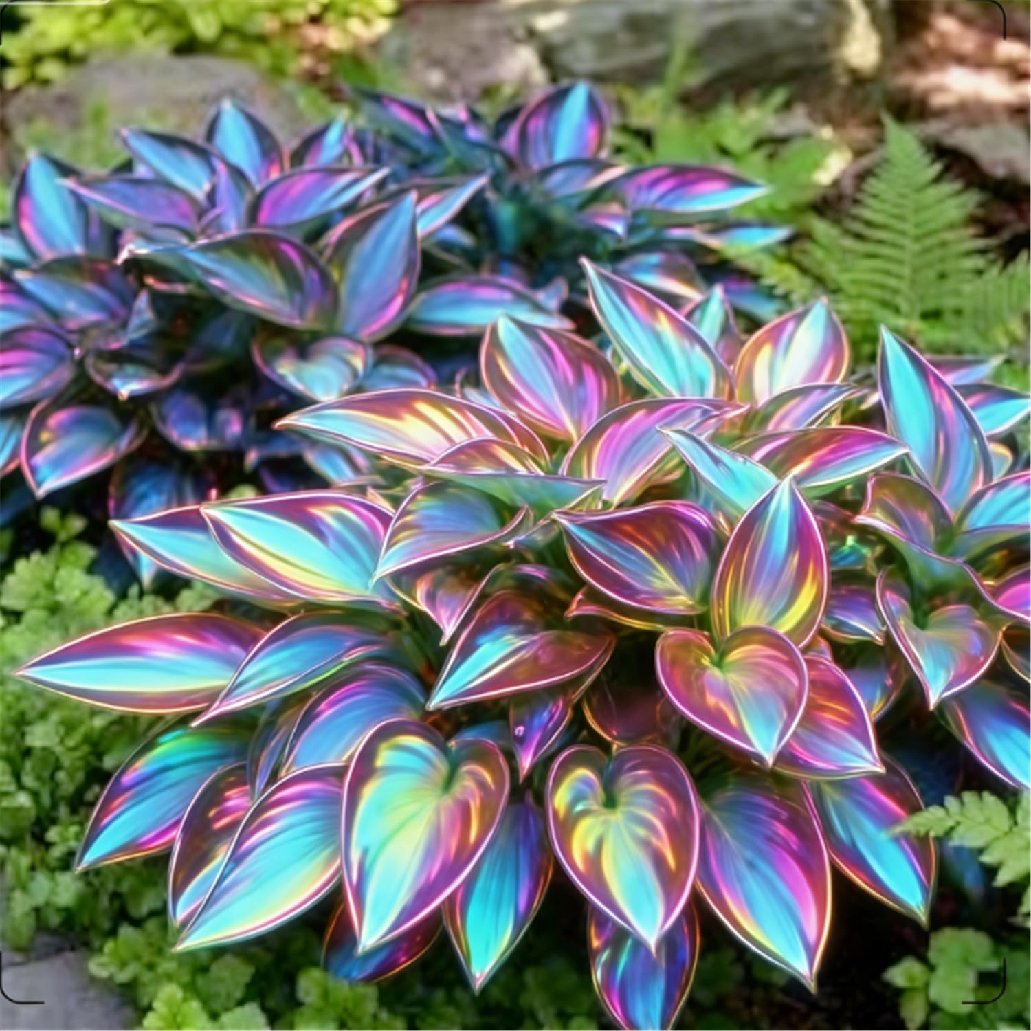 Variegated Hosta is Shade-Tolerant and Easy to Care for, Perfect for Landscaping in Gardens and Undergrowth, and Enjoyable Year-Round Hardy Perennial, Excellent Display-6 Bulbs-D